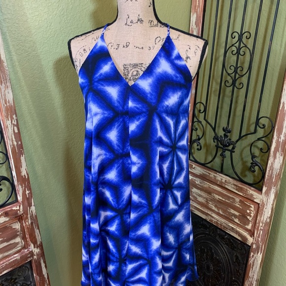 Calvin Klein Royal Blue/White print Dress - Picture 2 of 11